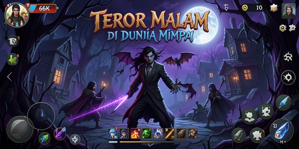 Gameplay menakutkan di 66K dengan suasana horor yang mencekam.