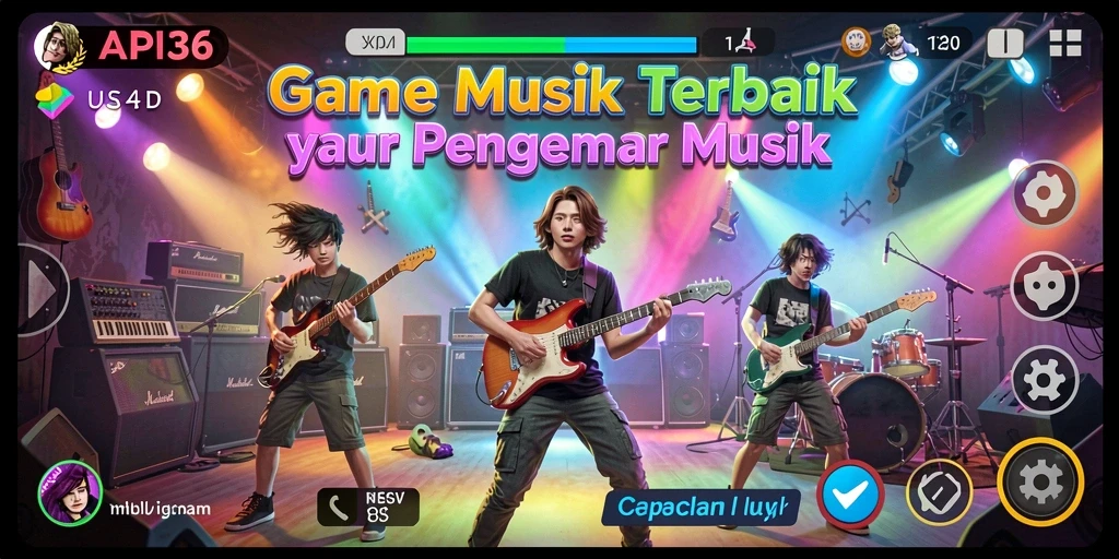 Screenshot API36 menampilkan gameplay musik yang seru dan interaktif.