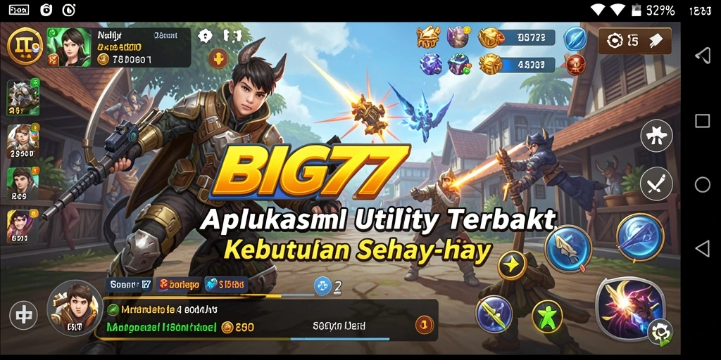 Tampilan antarmuka aplikasi BIG77 yang memudahkan pengguna.