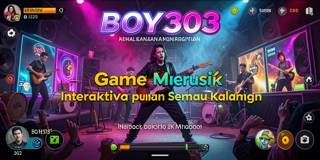 Gameplay BOY303 menampilkan pemain yang berinteraksi dengan musik secara mendalam.