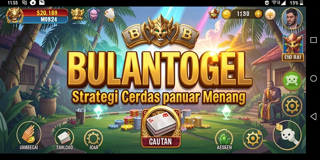 Tampilan gameplay BULANTOGEL dengan strategi yang mendebarkan.