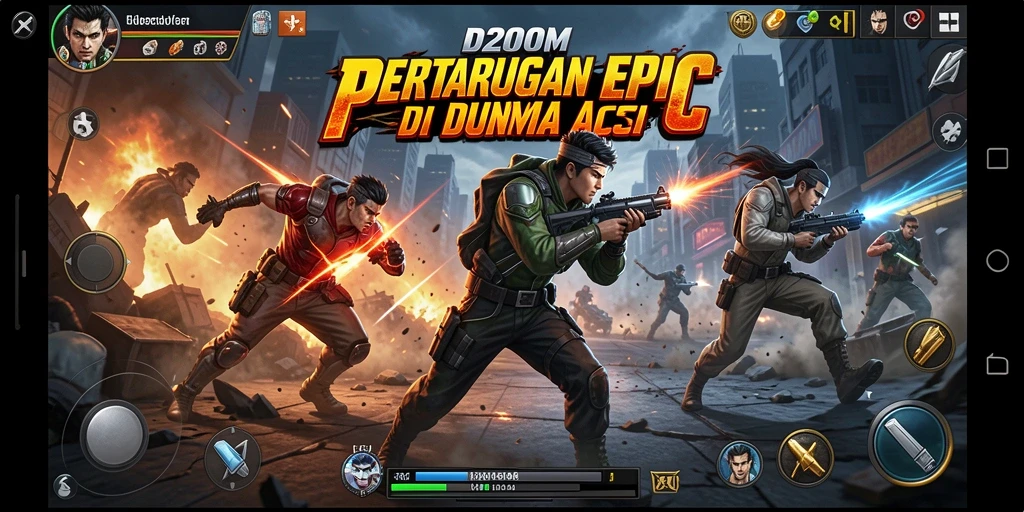 Tampilan menarik dari gameplay D200M yang penuh aksi.