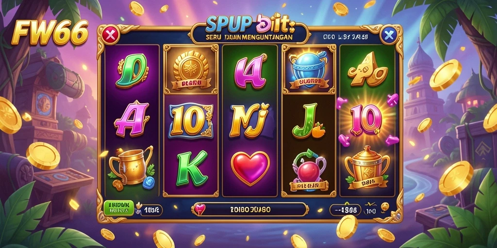 Tampilan menarik dari gameplay Slot FW66 yang penuh warna.