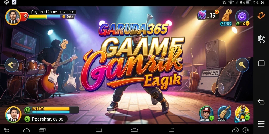 Screenshot GARUDA365 menampilkan pengguna yang sedang bernyanyi dengan gembira.