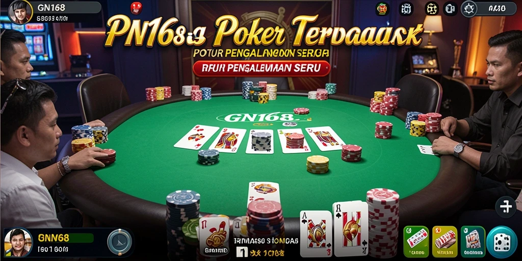 Tampilan seru gameplay Poker di GN168.