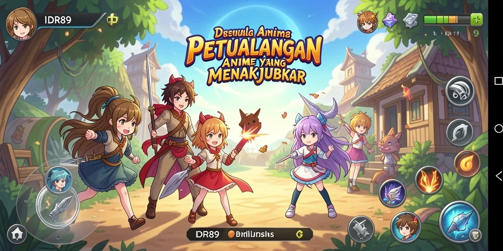 Screenshot gameplay IDR89 menampilkan aksi seru dan karakter Anime menarik.