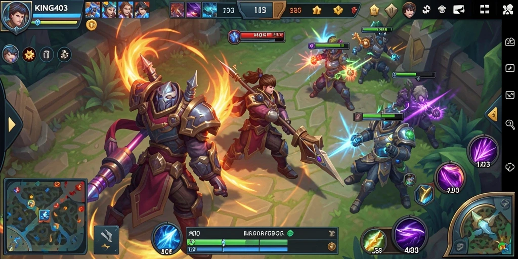 Tampilan gameplay <strong>KING403</strong> yang memukau dengan aksi seru dan strategi tim.