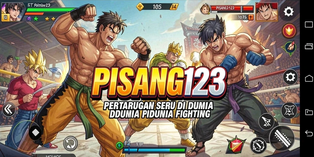 Tampilan gameplay PISANG123 dengan pertarungan yang seru dan menegangkan.