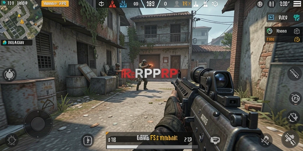 Tampilan gameplay intens dari RPRPRP dengan aksi menembak yang mendebarkan.