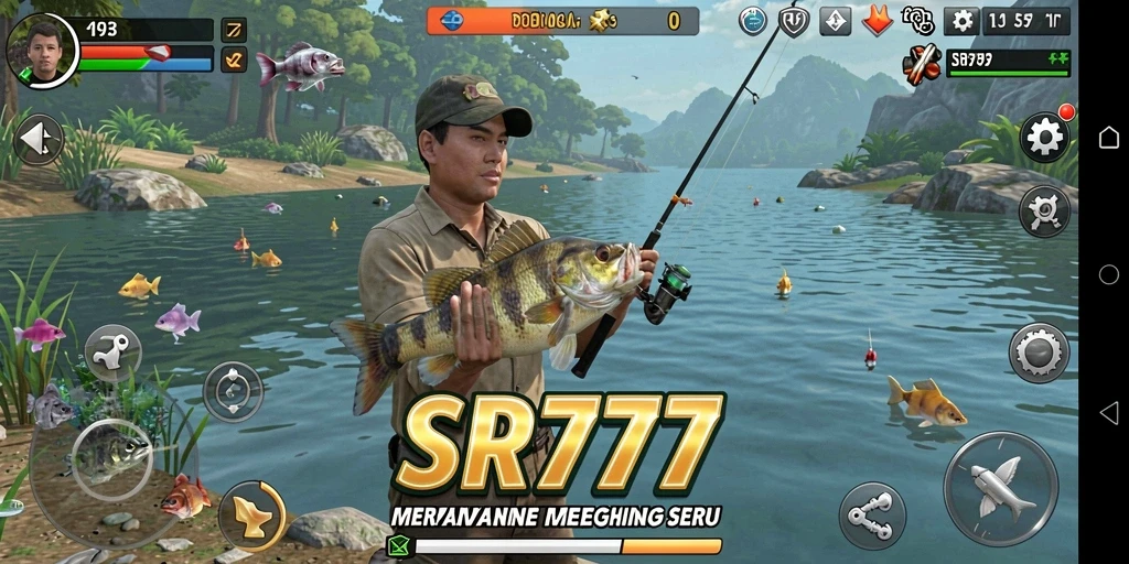 Tampilan gameplay SR777 dengan pengalaman memancing yang seru dan menegangkan.