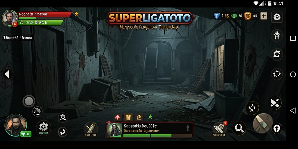Tampilan gameplay menakutkan dari SUPERLIGATOTO.