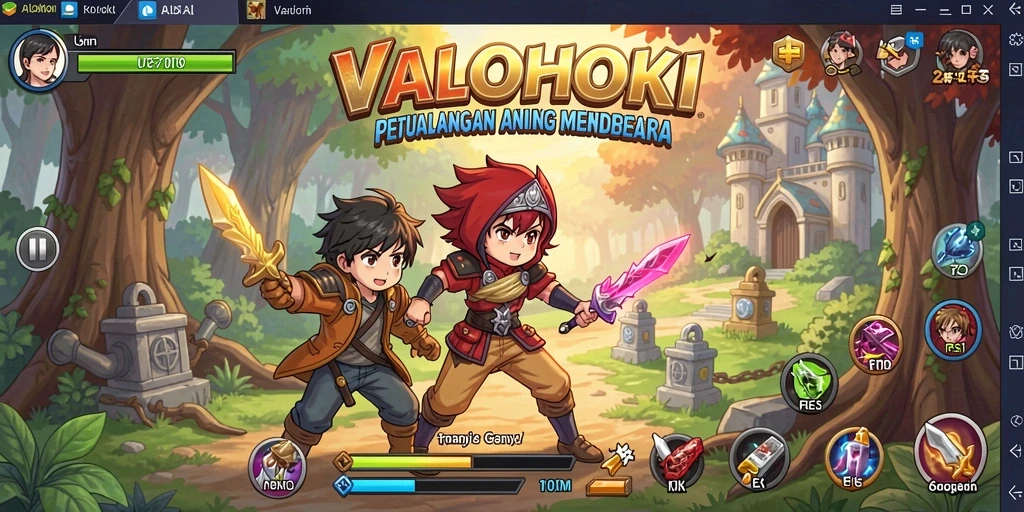 Tampilan visual menakjubkan dari gameplay VALOHOKI.