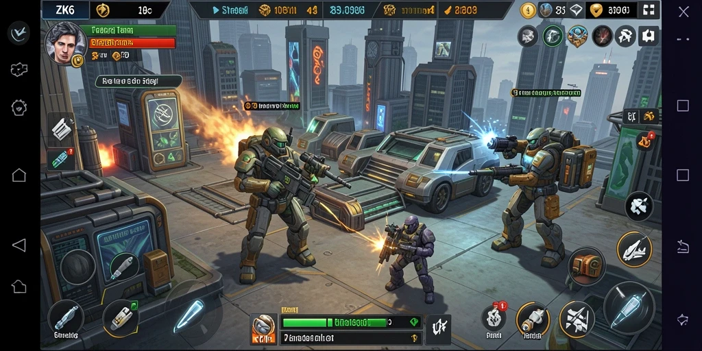 Tangkapan layar menampilkan aksi taktis dari gameplay ZK6.
